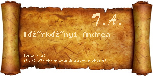 Tárkányi Andrea névjegykártya