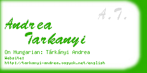 andrea tarkanyi business card