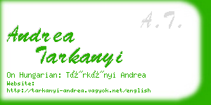 andrea tarkanyi business card